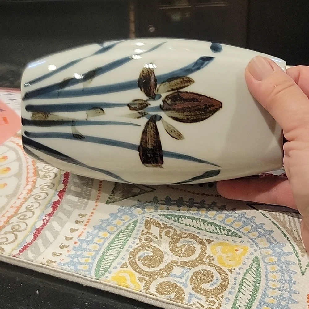 Shirokiya Metallic glaze vase,Vintage,euc
